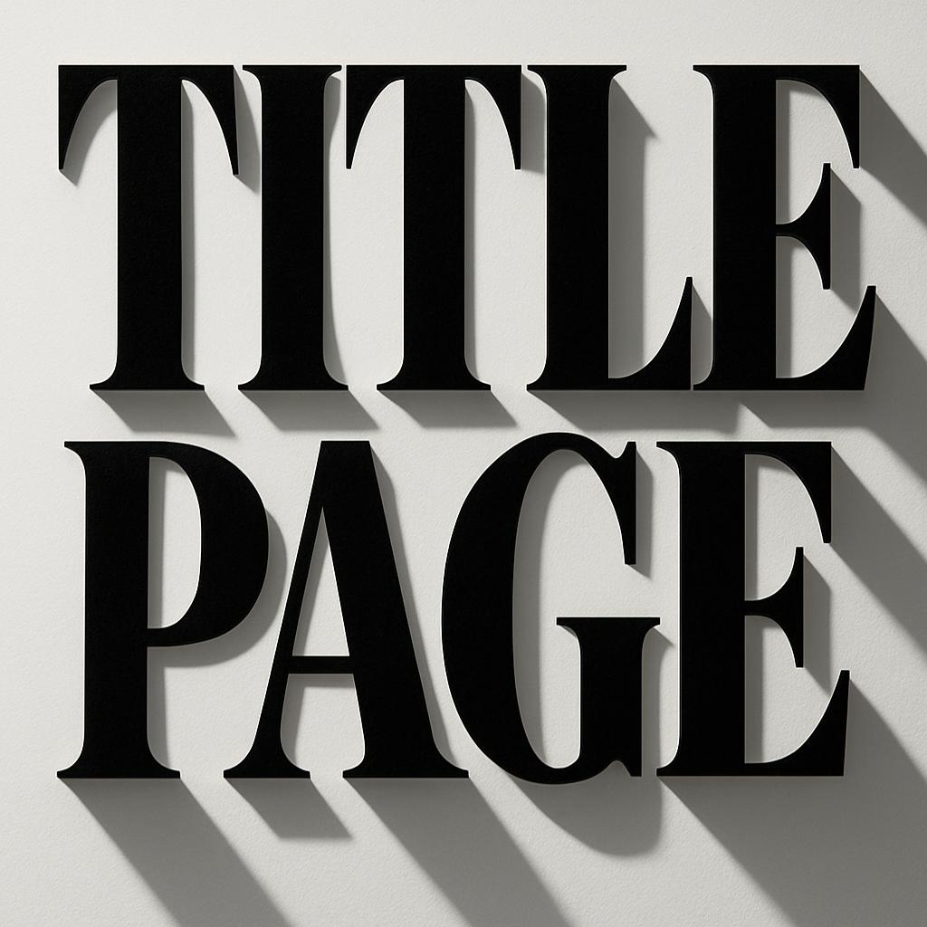 The example "Title page" text illustration.